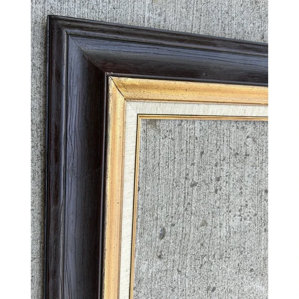 VTG Hand Carved Solid Wood Picture Frame 20